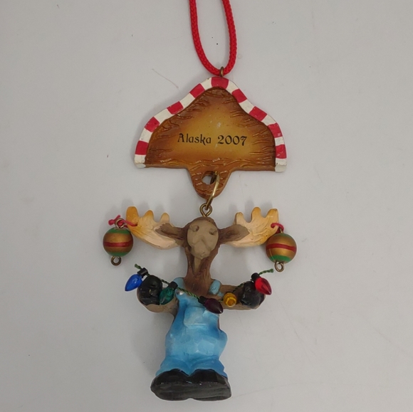 LOT of 6 ALASKA Souvenirs Ornaments Polar Bear, Totem Pole, Santa, Moose, Girl - Picture 12 of 13